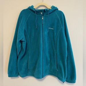 Columbia fleece jacket w/hood, 2X